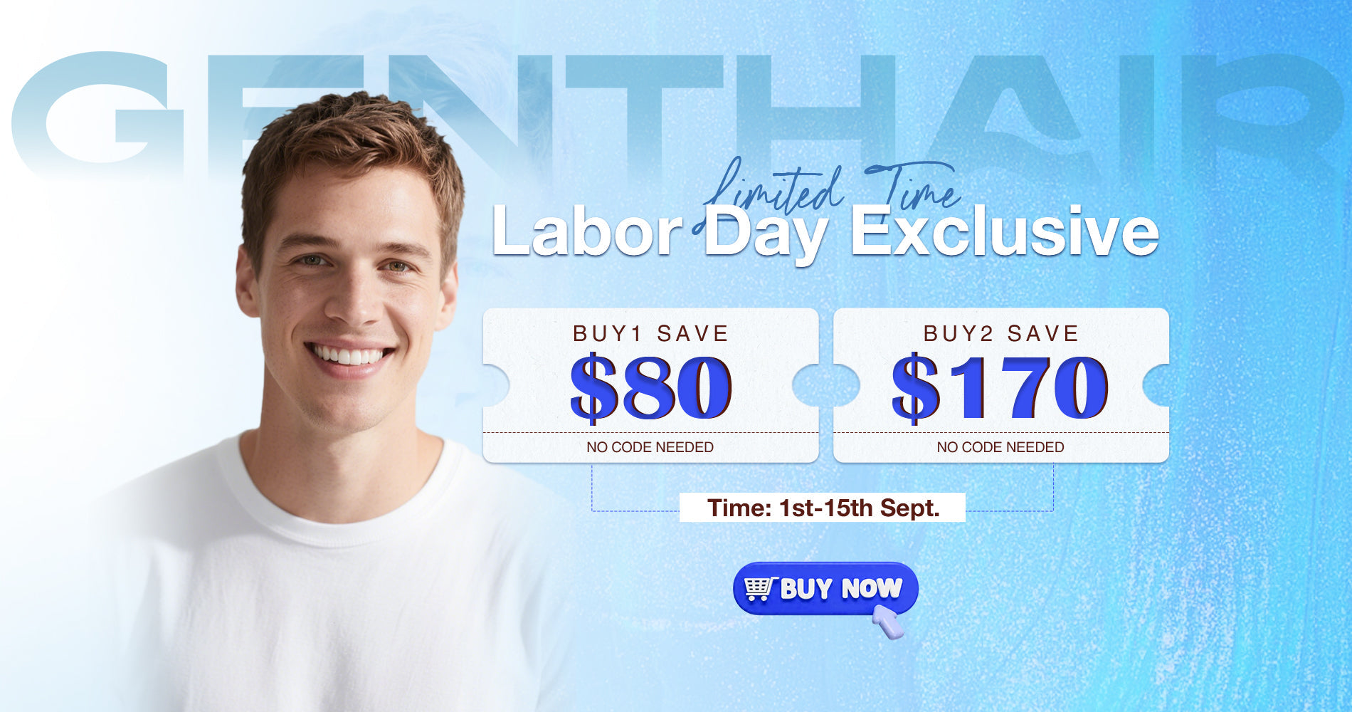 Labor Day Sale: Shine with GentHair Hair Systems